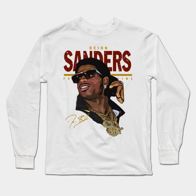 Deion Sanders / Prime Time Long Sleeve T-Shirt by Ecsa